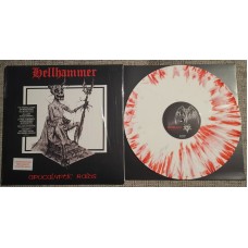 Hellhammer - Apocalyptic Raids LP Белый с красными  брызгами винил + 24 стр буклет + 2 постера