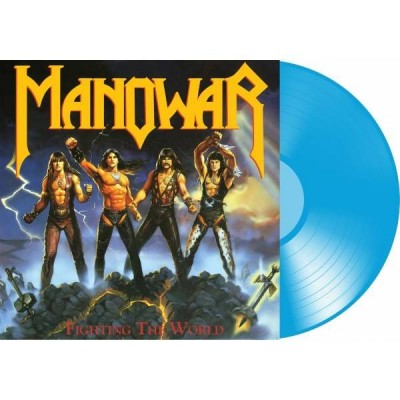 Manowar ‎– Fighting The World LP US Blue Vinyl Ltd Ed 200 copies NEW 2018 Reissue  Последний экземпляр 3760053844705