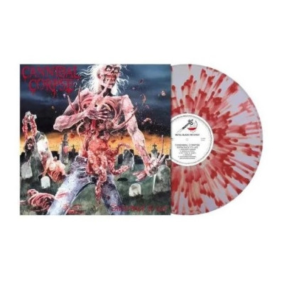 Cannibal Corpse - Eaten Back To Life LP 35th Anniversary Белый с красными брызгами винил Предзаказ