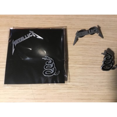 Значок Metallica - Metallica (Black Album) 2 пина в наборе