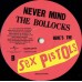 Sex Pistols – Never Mind The Bollocks Heres The Sex Pistols LP SexPisLP77 SexPisLP77