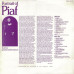 Edith Piaf - Portrait Of Piaf: 16 Of Her Greatest Performances LP 1973 Australia чёрный винил
