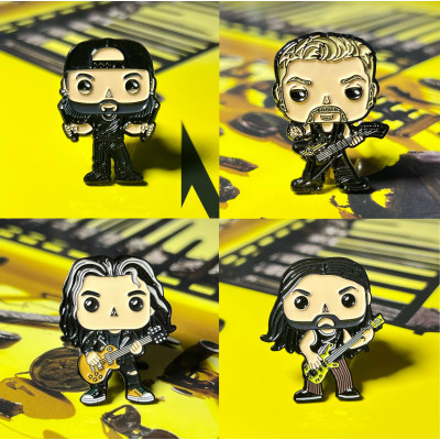 Пин (значок) сет х4 Metallica - M72: Lars, James, Kirk & Robert 4 пина в наборе