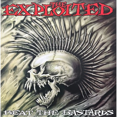 The Exploited — Beat The Bastards 2LP Прозрачный с красно-чёрными брызгами - NBR 32704