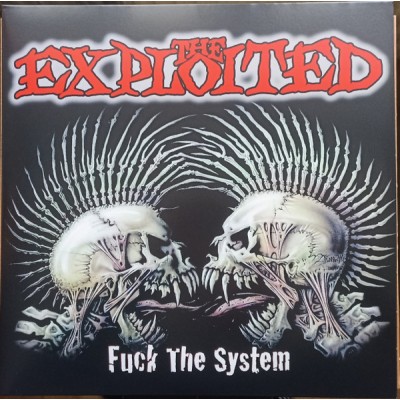 The Exploited ‎– Fuck The System 2LP Прозрачный с красно-чёрными брызгами