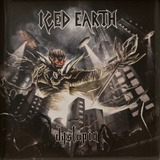 Iced Earth — Dystopia LP Тройной разворотный конверт Ltd Ed 500 шт. Серебряный винил