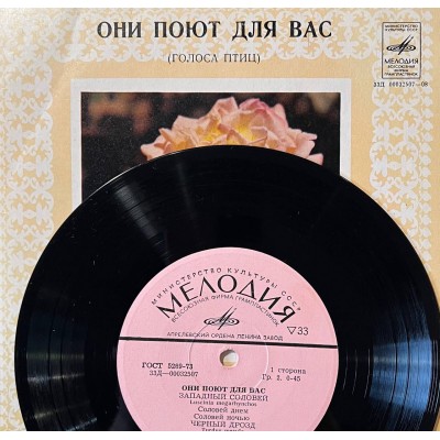 7'' No Artist – Они Поют Для Вас (Голоса птиц) 7'' 1972 USSR 