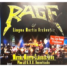 DVD + CD - Rage & Lingua Mortis Orchestra – Metal Meets Classic Live Plus All G.U.N. Bonustracks c автографом Peavy Wagner!