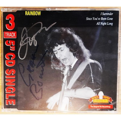 CD Single Rainbow – I Surrender / Since You've Been Gone / All Night Long с Автографами Graham Bonnet и Joe Lynn Turner! 5012623620522