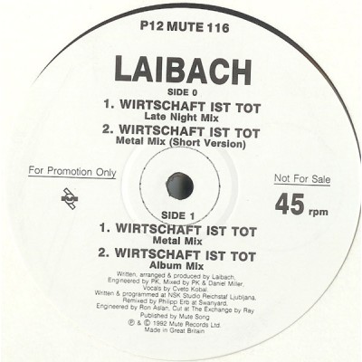 Laibach – Wirtschaft Ist Tot P12 MUTE 116