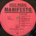 Roxy Music - Manifesto LP 1979 US