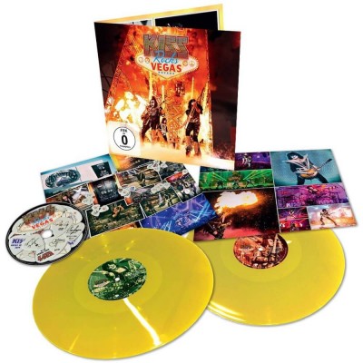Kiss – Kiss Rocks Vegas 2LP + DVD Gatefold Ltd Ed Yellow Vinyl 0602435173344