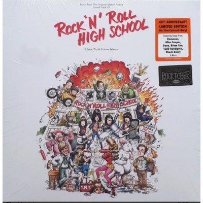 Various & Ramones ‎– Rock 'N' Roll High School (Original Motion Picture Soundtrack) LP NEW 2019 Reissue Ltd Ed Fire Colored Vinyl 603497854394