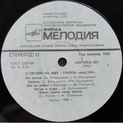 Мастер – С Петлей На Шее С60 29855 001