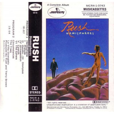 Rush – Hemispheres - Кассета USA MCR 4 1-3743