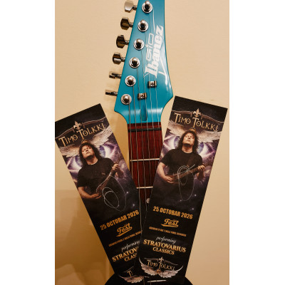 Билет с автографом Timo Tolkki из Stratovarius