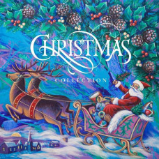 Various - (Elvis Presley, Frank Sinatra, Ella Fitzgerald, Louie Armstrong и др.) - Christmas Collection LP Прозрачный с белыми брызгами винил