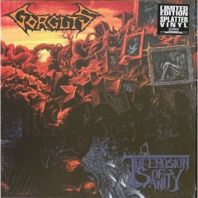 Gorguts - The Erosion Of Sanity LP Ltd Ed 666 шт. Белый с красно-оранжево-синими брызгами