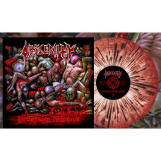 Obscenity - Perversion Mankind LP Ltd Ed 300 шт. Бело-красный с чёрными брызгами винил