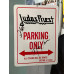 Железная табличка винтаж Judas Priest (parking only) - с американского тура. Продукция с оригинальными автографами Glenn Tipton и Scott Travis Железная табличка винтаж Judas Priest (parking only) - с американского тура. Продукция с оригинальными автографами Glenn Tipton и Scott Travis
