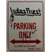 Железная табличка винтаж Judas Priest (parking only) - с американского тура. Продукция с оригинальными автографами Glenn Tipton и Scott Travis