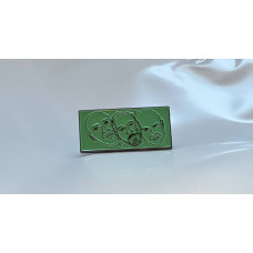 Металический значок "макулатура" Зеленый