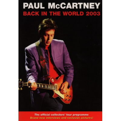 Тур-программа Paul McCartney -  Back in the World 2003 (Official Tour Program) out pf print