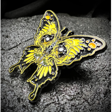 Пин Metallica - St. Anger Buttetfly (значок) желтый