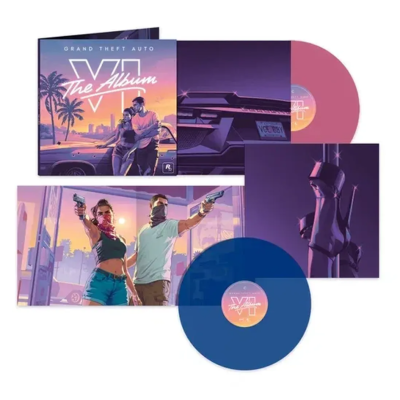 Виниловая пластинка Various - Grand Theft Auto VI: (GTA) 2LP Прозрачный розовый и голубой винил Предзаказ 