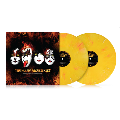 Виниловая пластинка Various - The Many Faces Of KISS: A Journey Through The Inner World Of KISS 2LP Желтый винил с красными разводами 