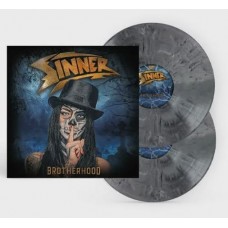 Sinner – Brotherhood  LP - White / Black Marbled Vinyl