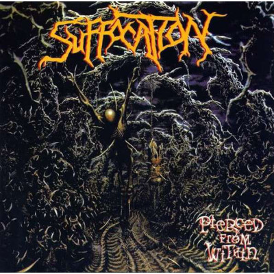 Suffocation - Pierced from Within LP Ltd Ed 666 шт. Белый с жёлто-сине-красными брызгами