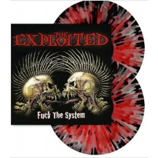 The Exploited ‎– Fuck The System  2LP Прозрачный с красно-чёрными брызгами