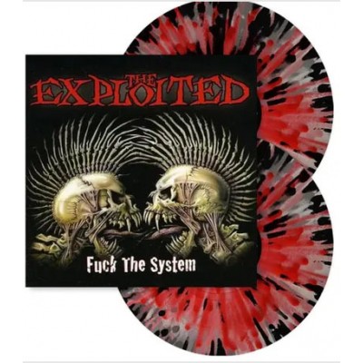 The Exploited ‎– Fuck The System 2LP Прозрачный с красно-чёрными брызгами