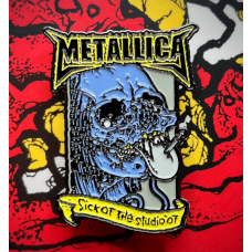 Пин Metallica - Sick Of the studio ‘07 желтое лого (значок)