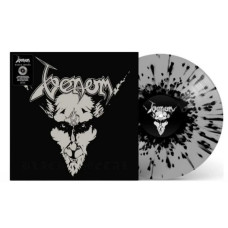 Venom - Black Metal LP 40th Anniversary Обложка с тиснением, серебряный с чёрными брызгами винил