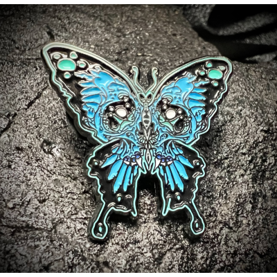 Пин Metallica - St. Anger Buttetfly (значок) синий